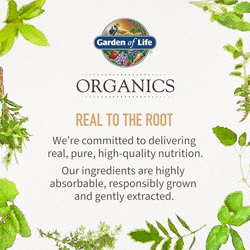 Vegan and gluten-free Garden of Life Organics Turmeric Gummy with clear product benefits