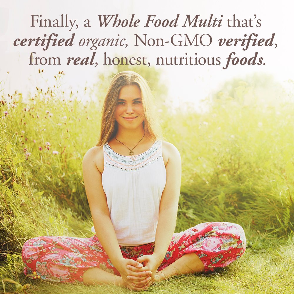 Garden of Life Organics Women’s Multi farm-sourced ingredients emphasize quality and sustainability.