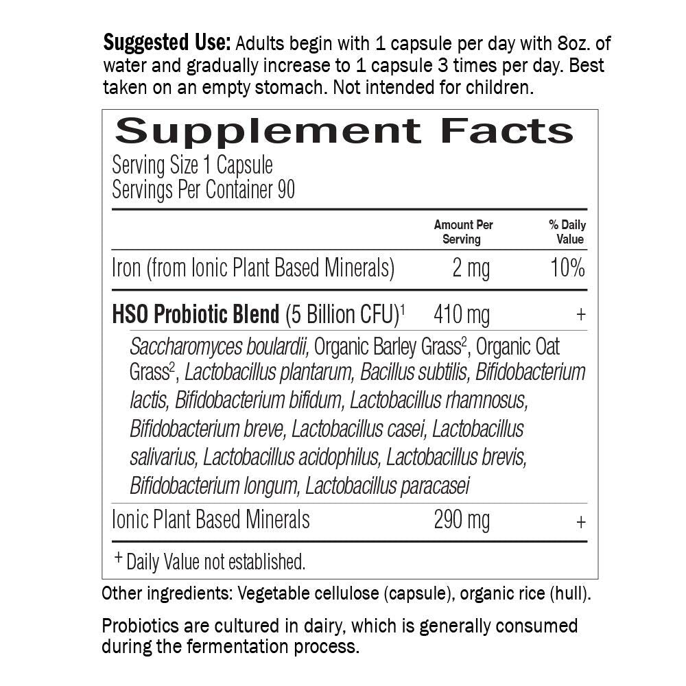 Garden of Life Primal Defense Ultra 13-species label detail for broad probiotic range