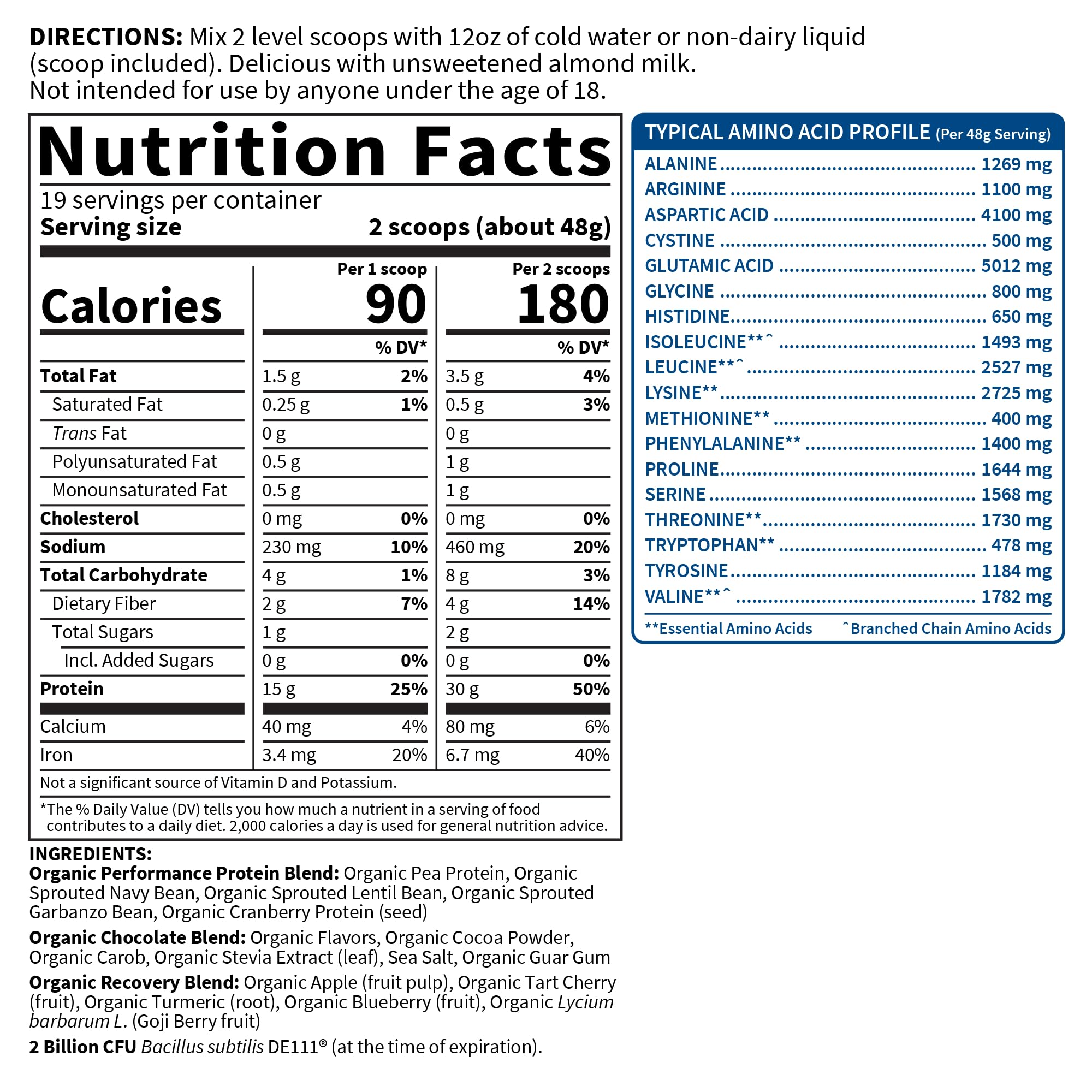 Garden of Life probiotic label closeup emphasizing 2 billion CFU for gut health.