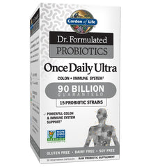 Garden of Life Probiotics bottle front supporting digestive health