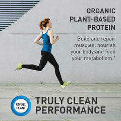 Garden of Life protein shake glass featuring creamy texture from plant proteins.