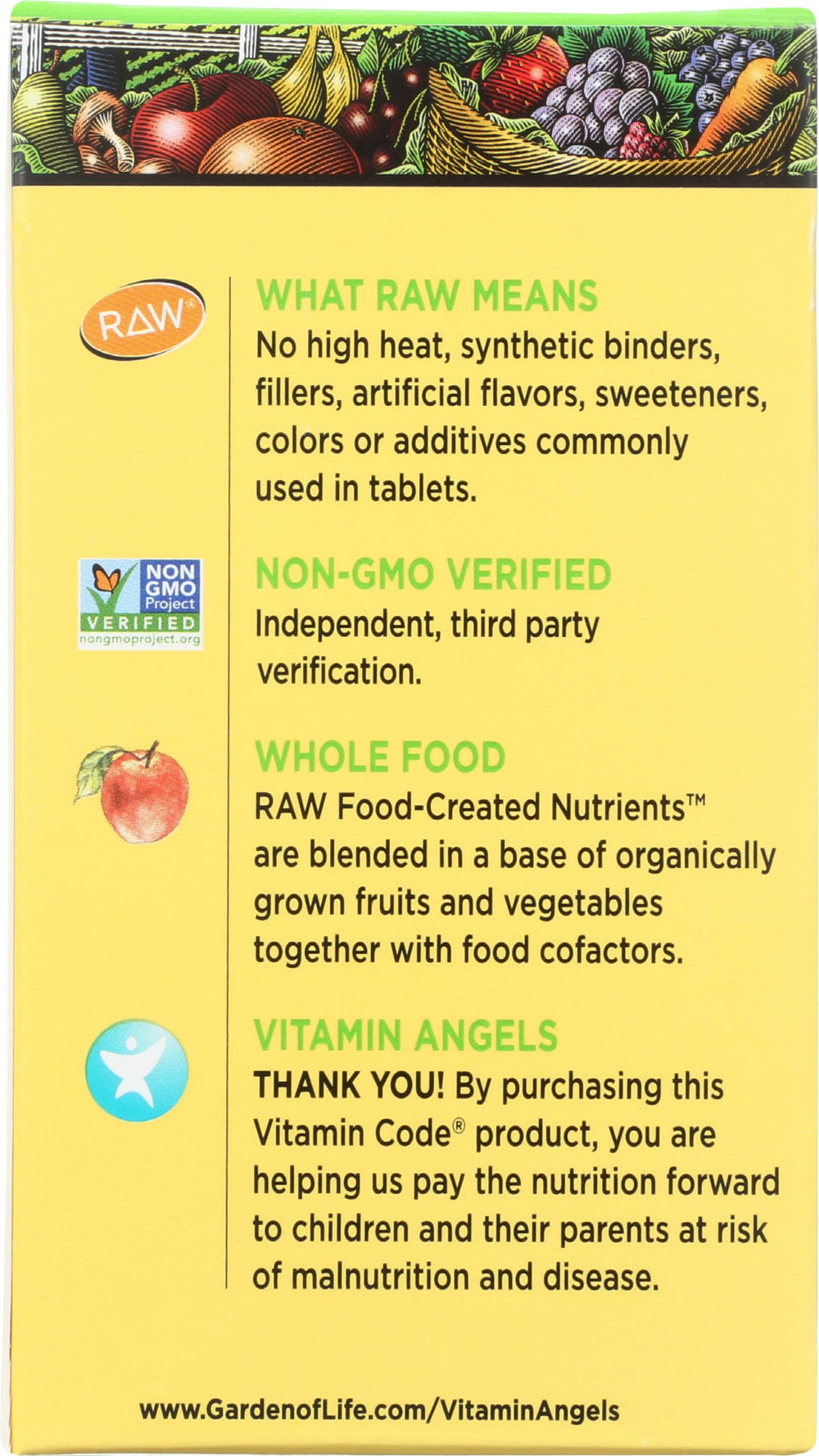 Garden of Life Raw B Complex bottle side view with label highlighting metabolism support