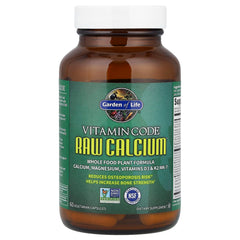 Garden of Life Raw Calcium nutrition label highlights algae calcium and co-factors