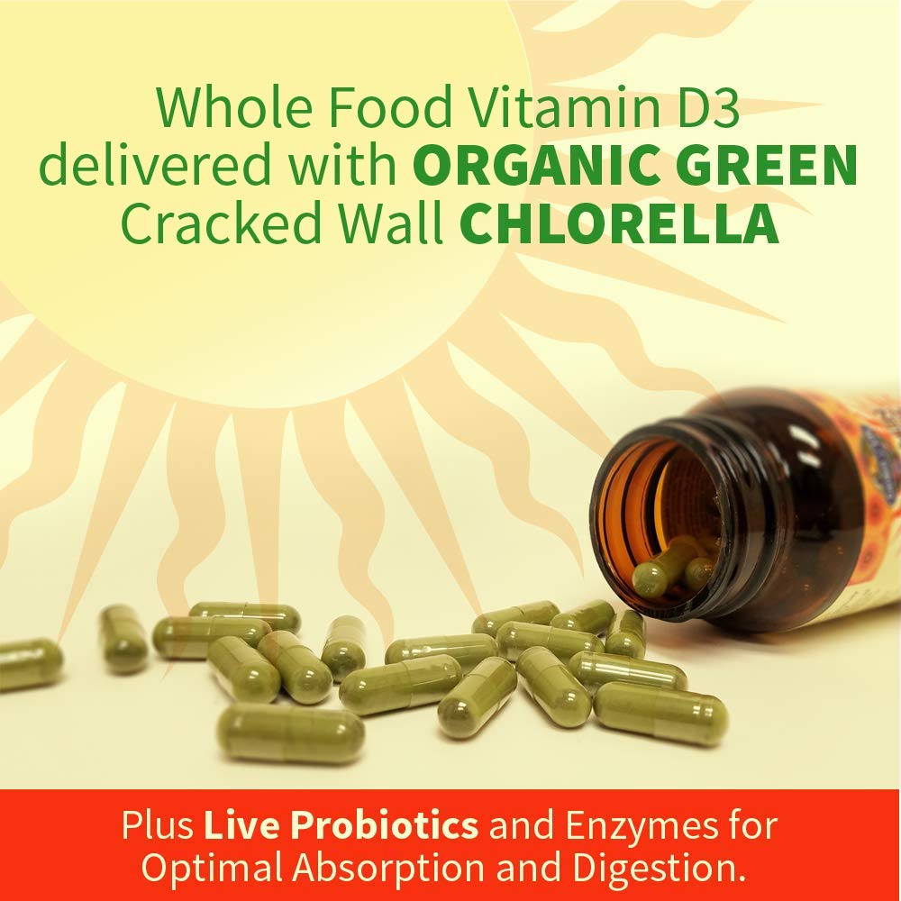 Garden of Life Raw D3 with live probiotics and enzymes promoting digestion.