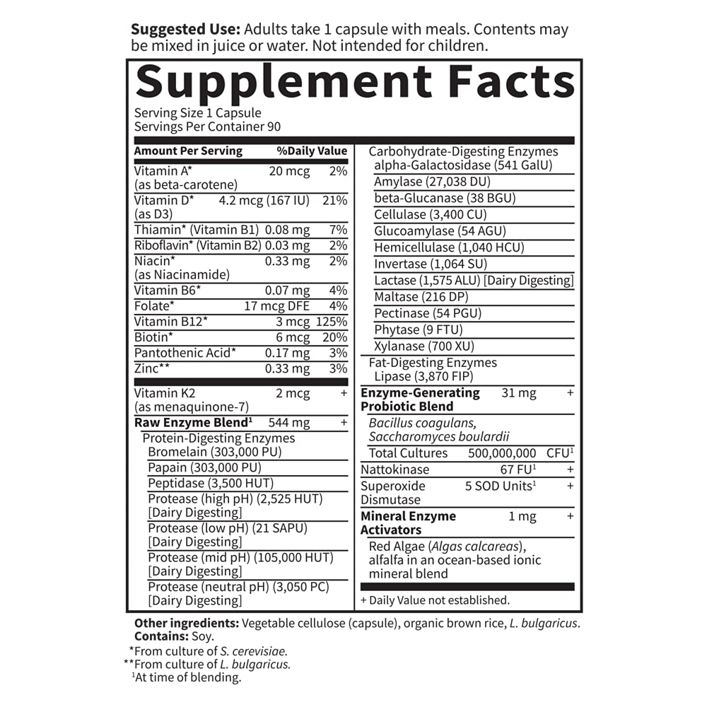 Vitamin and mineral icons reflect B12, Biotin, and zinc support.