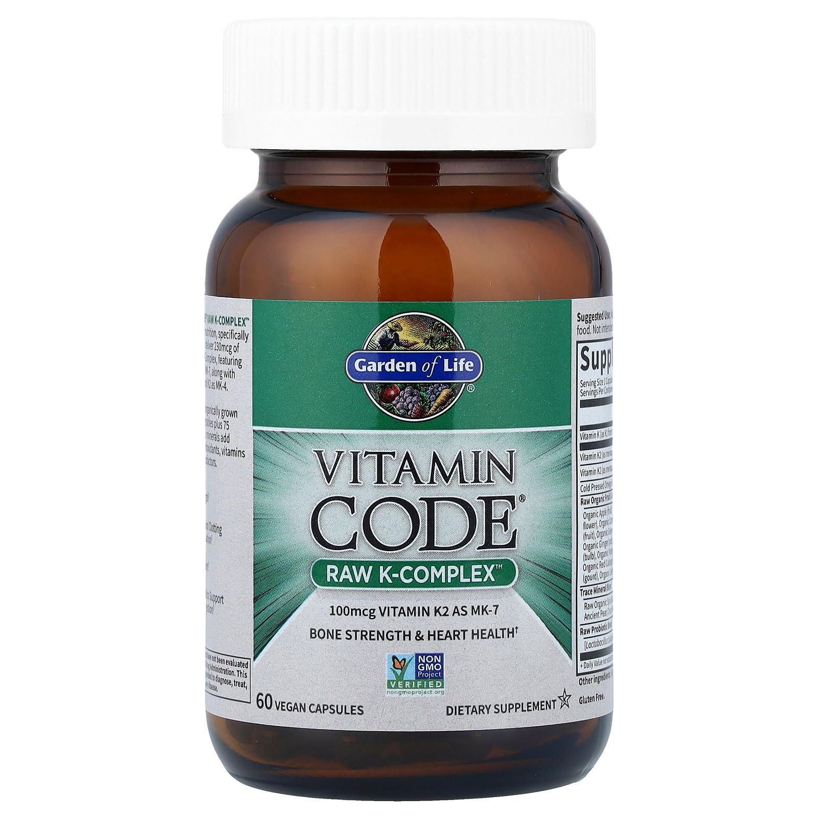 Garden of Life Raw K-Complex in flaxseed oil base supporting omega-rich delivery.
