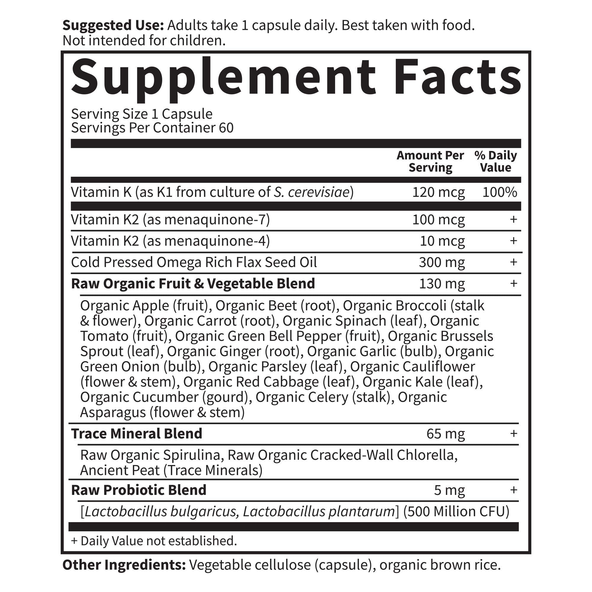 Garden of Life Raw K-Complex with 75 alkalizing trace minerals.