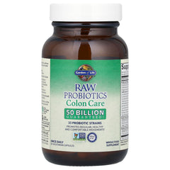 Garden of Life RAW Probiotics Colon Care capsules for easy one-daily use.