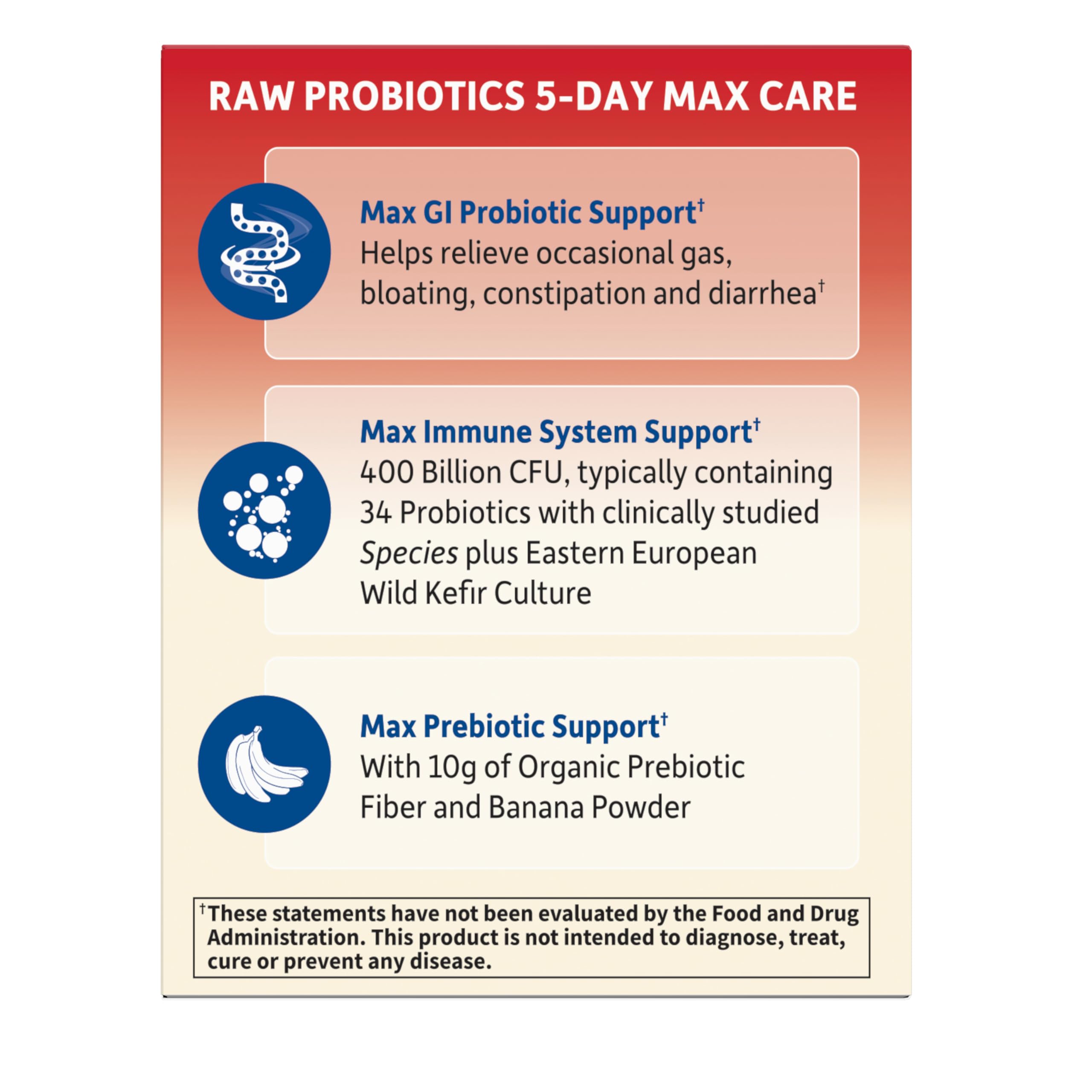Gluten-free and sugar-free seals on Garden of Life probiotic label