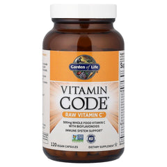 Garden of Life Vitamin Code Raw Vitamin C capsules ready for daily use