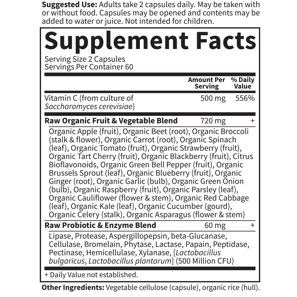 Garden of Life Vitamin Code Raw Vitamin C pour-friendly cap for easy dosing