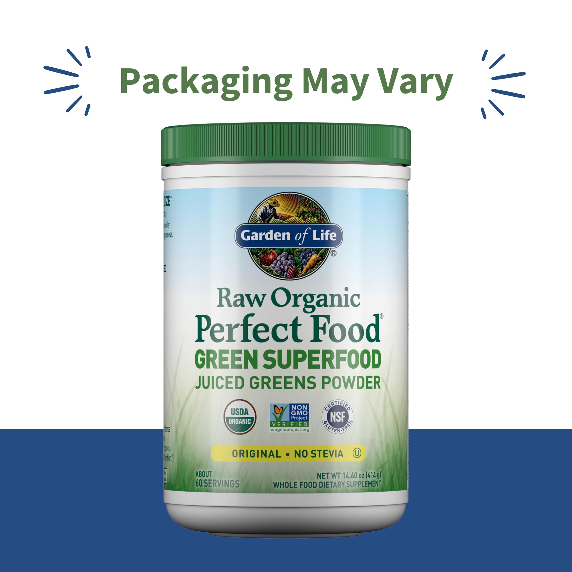 Garden of Life Super Greens powder scoop ready for a nutrient-rich smoothie