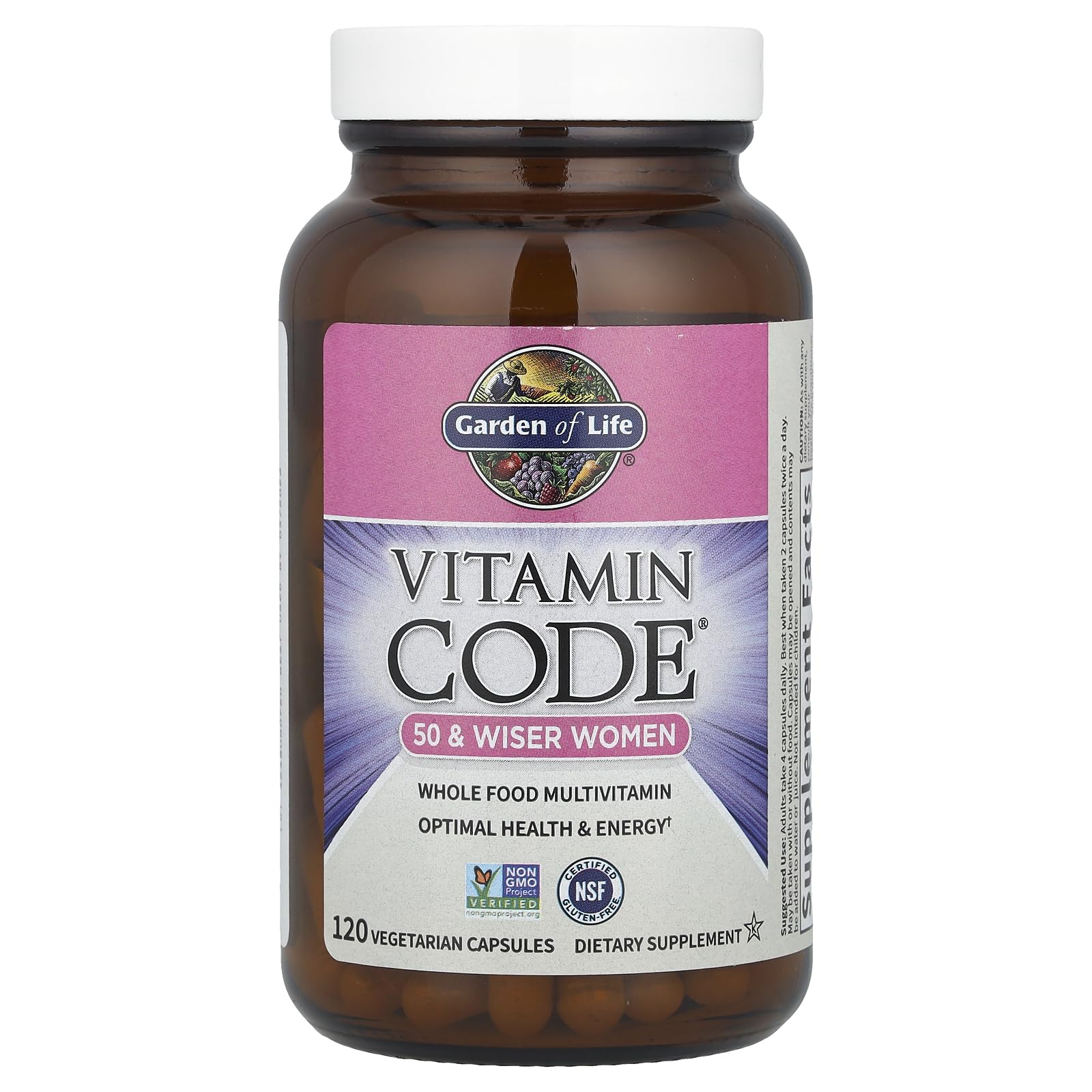 Vitamin Code 50 & Wiser probiotic enzyme blend visually supports digestion.