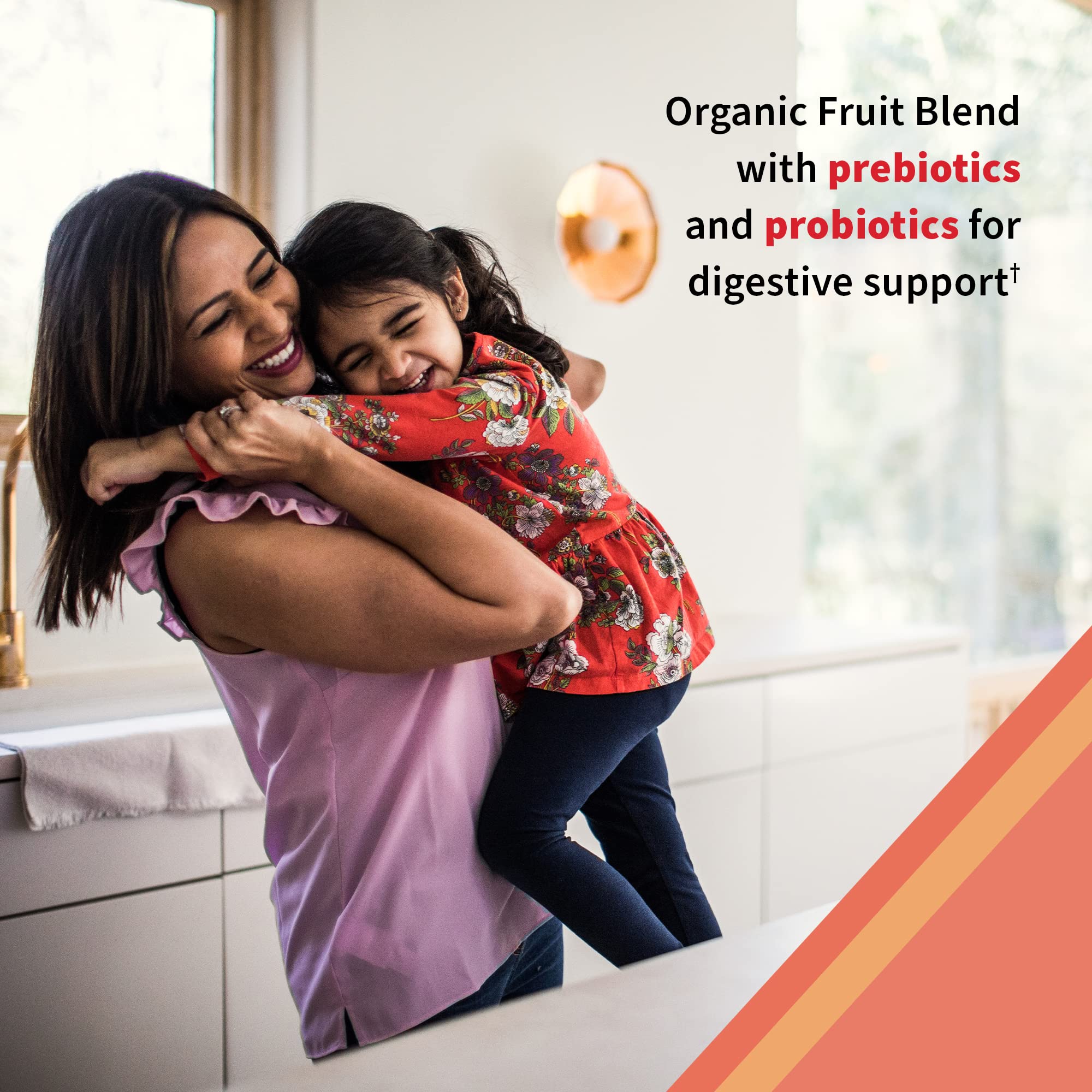 Gluten free and non-GMO badges on packaging of Garden of Life gummies.