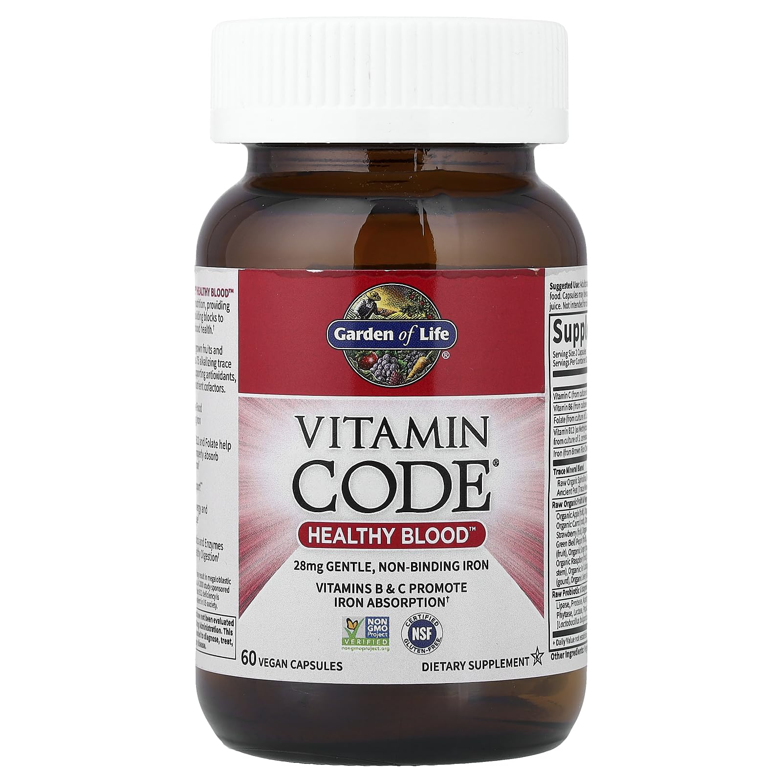 Vitamin Code Healthy Blood capsules highlight probiotic blend for digestion