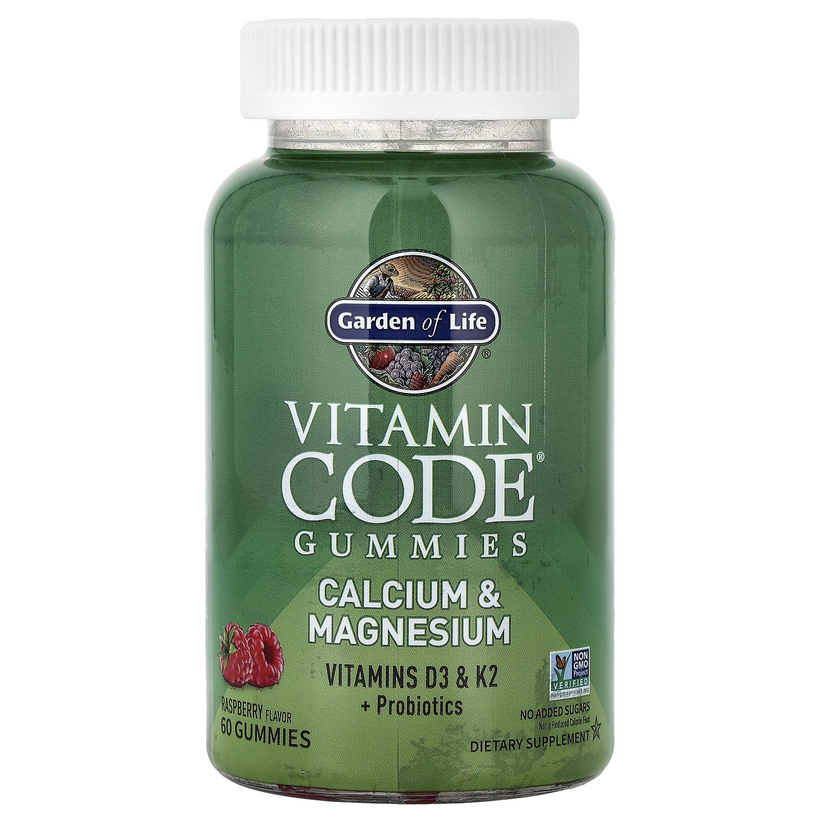 Garden of Life Vitamin Code probiotics-digestive support gummies jar emphasizes fermentation and gut-friendly formula.