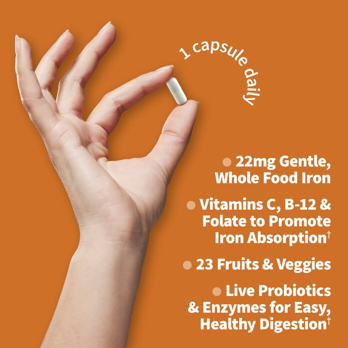 Garden of Life Vitamin Code Raw Iron ingredients panel reveals RAW fruits and probiotics