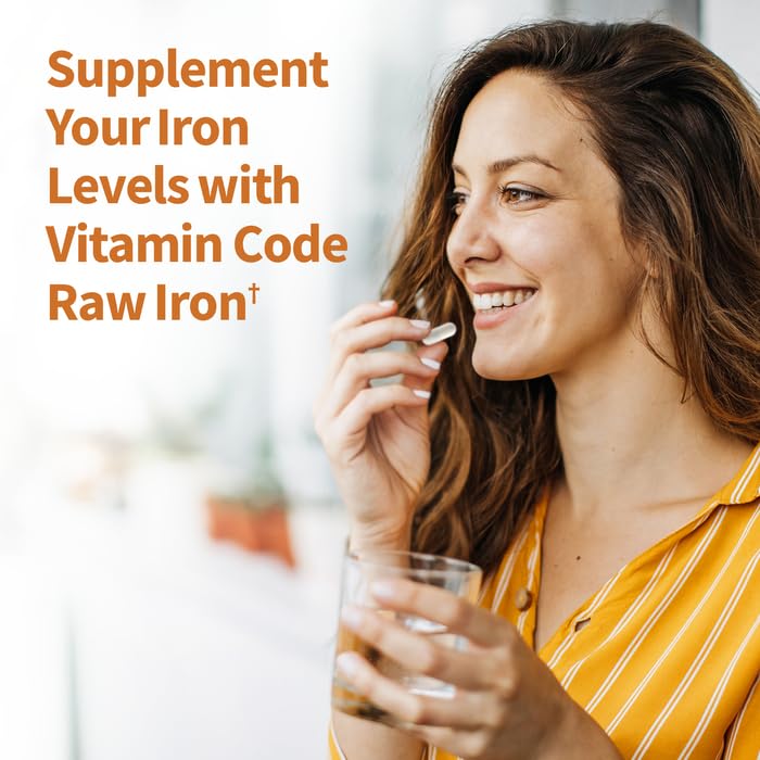 Garden of Life Vitamin Code Raw Iron packaging highlights vegan, gluten-free, kosher features