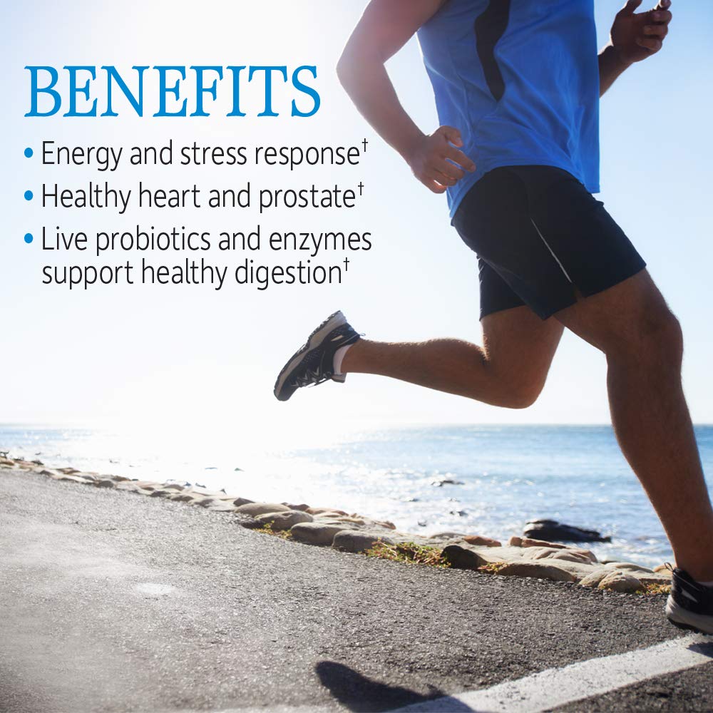 Garden of Life Vitamin Code RAW ONE for Men capsules close-up, convenient daily multivitamin.