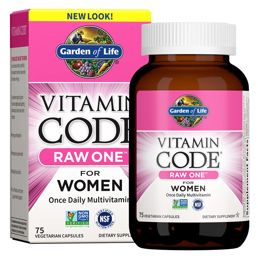 Garden of Life Vitamin Code Raw One for Women bottle for daily wellness support.