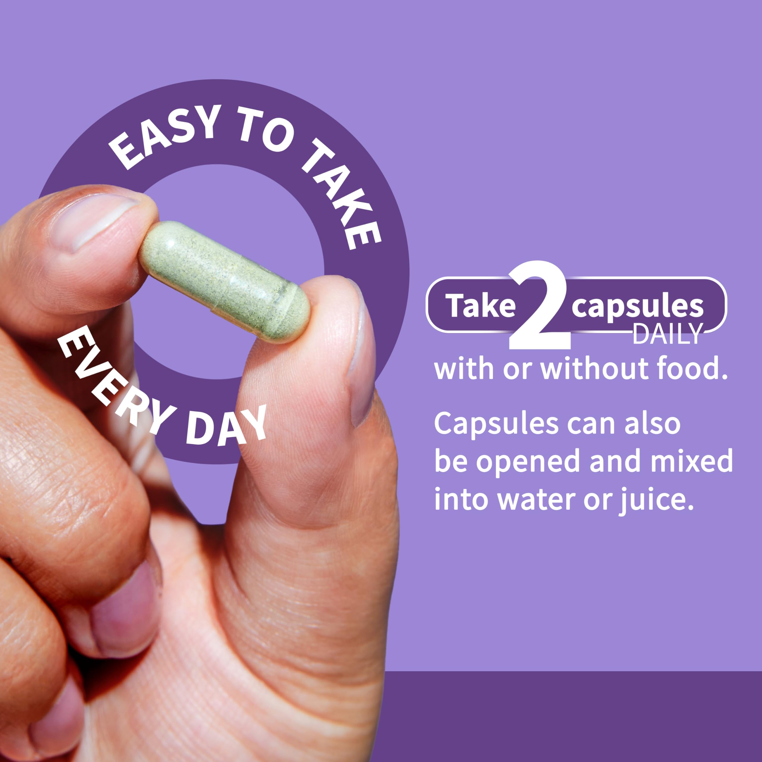 Raw probiotic and enzyme blend mention on ingredient panel.