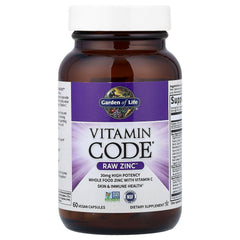 Label detail highlighting 30mg zinc and 60mg vitamin C per serving.