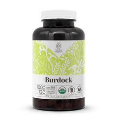 Garden Organics Burdock dried root capsules bottle for daily wellness support