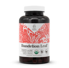 Garden Organics Dandelion Leaf bottle front view for organic digestive support.