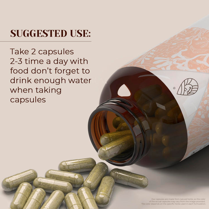 Close-up of Garden Organics Dandelion Leaf capsules highlighting vegetarian formula.