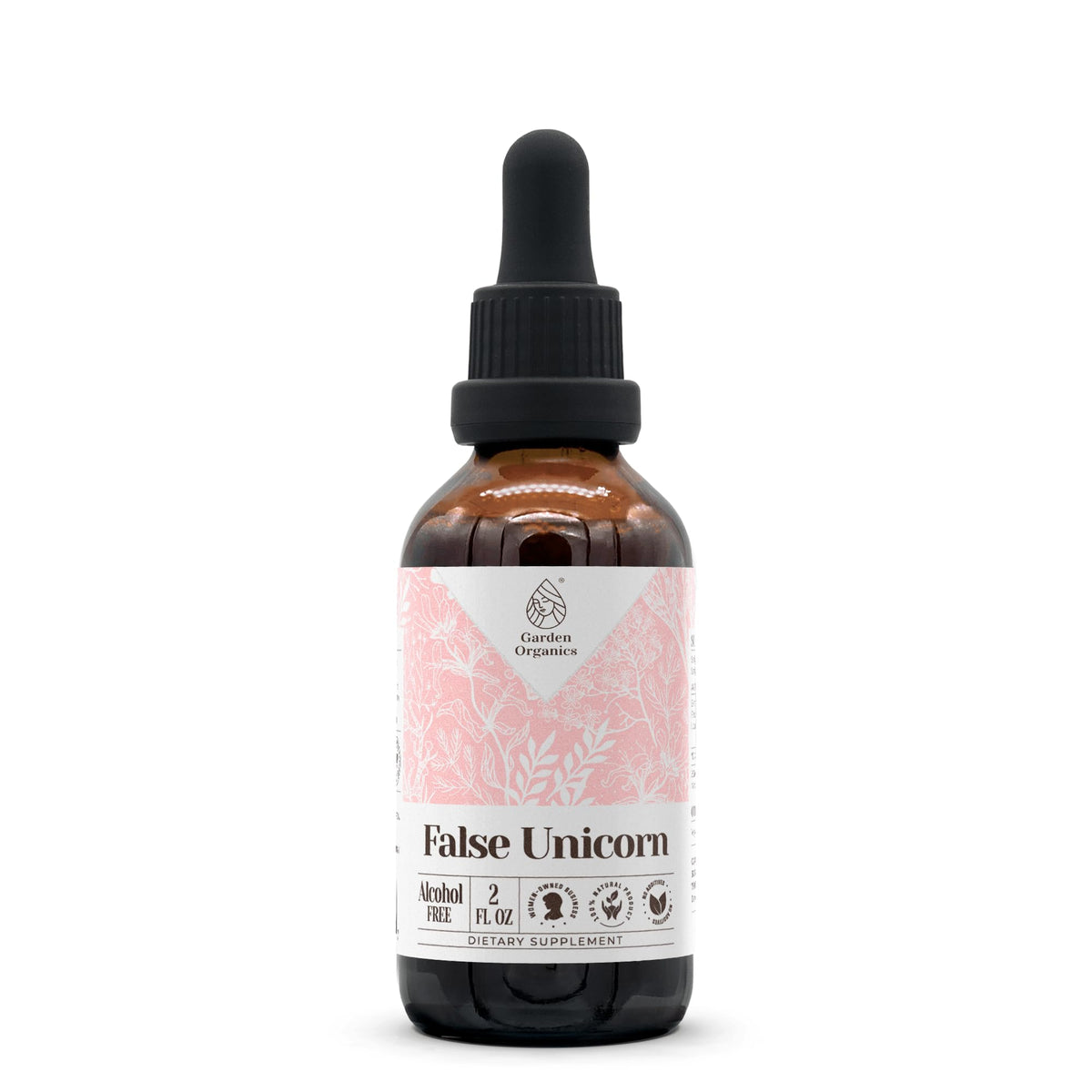 Garden Organics False Unicorn tincture bottle for daily wellness drops.