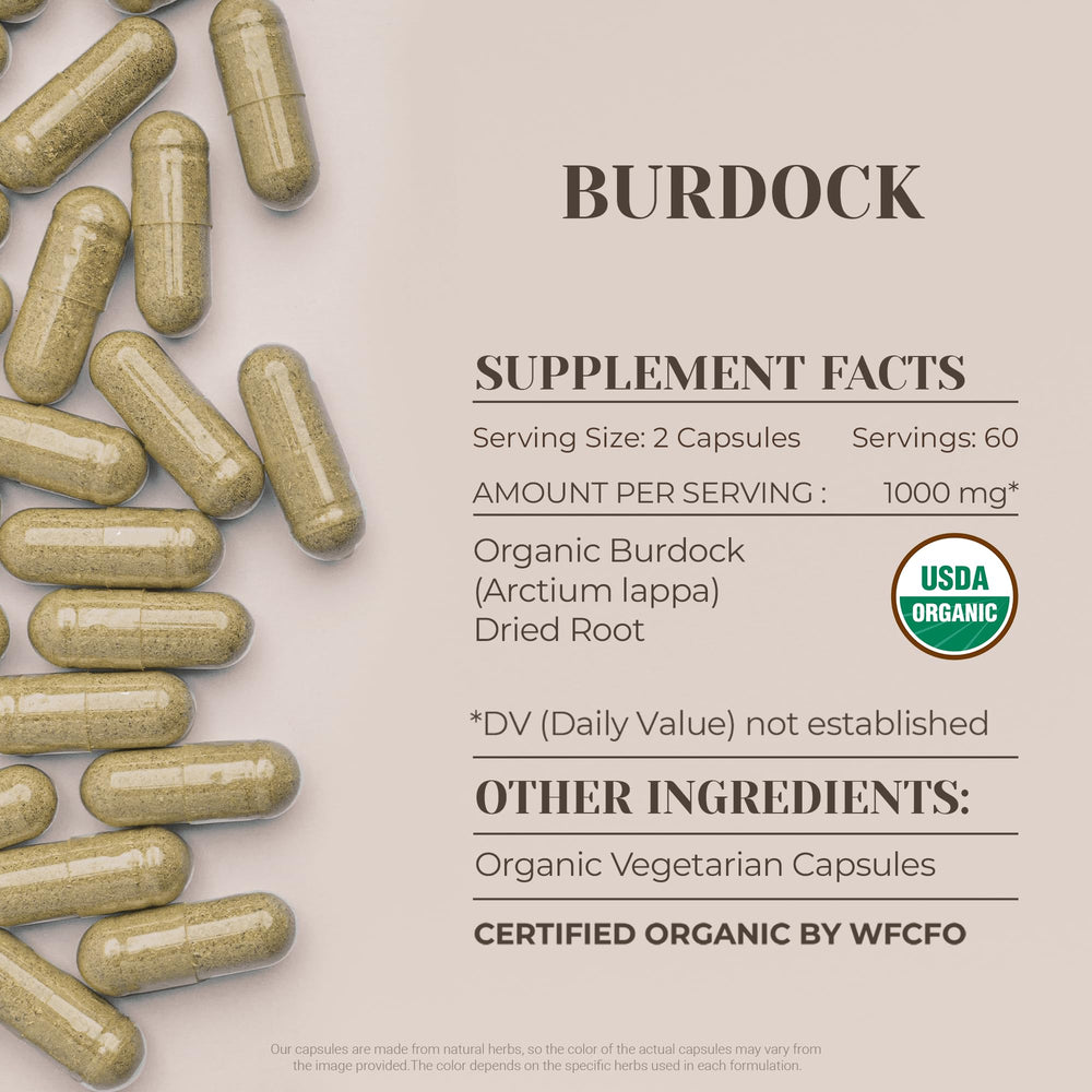 Garden Organics lab-tested burdock bottle for purity and trust