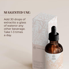 Garden Organics Periwinkle extract pour indicating convenient dosing