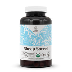 Garden Organics Sheep Sorrel capsules packaging with USDA Organic label for plant-based wellness