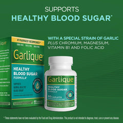 Garlique bottle label closeup emphasizes USA-made quality and purity.