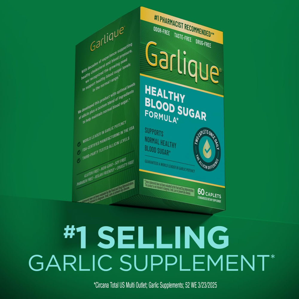 Garlique gluten-free certification icon reinforces suitability for gluten-free diets.