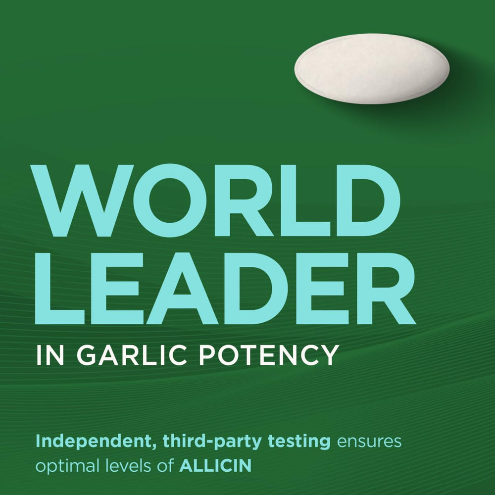 Garlique third-party testing stamp indicates independent batch verification.