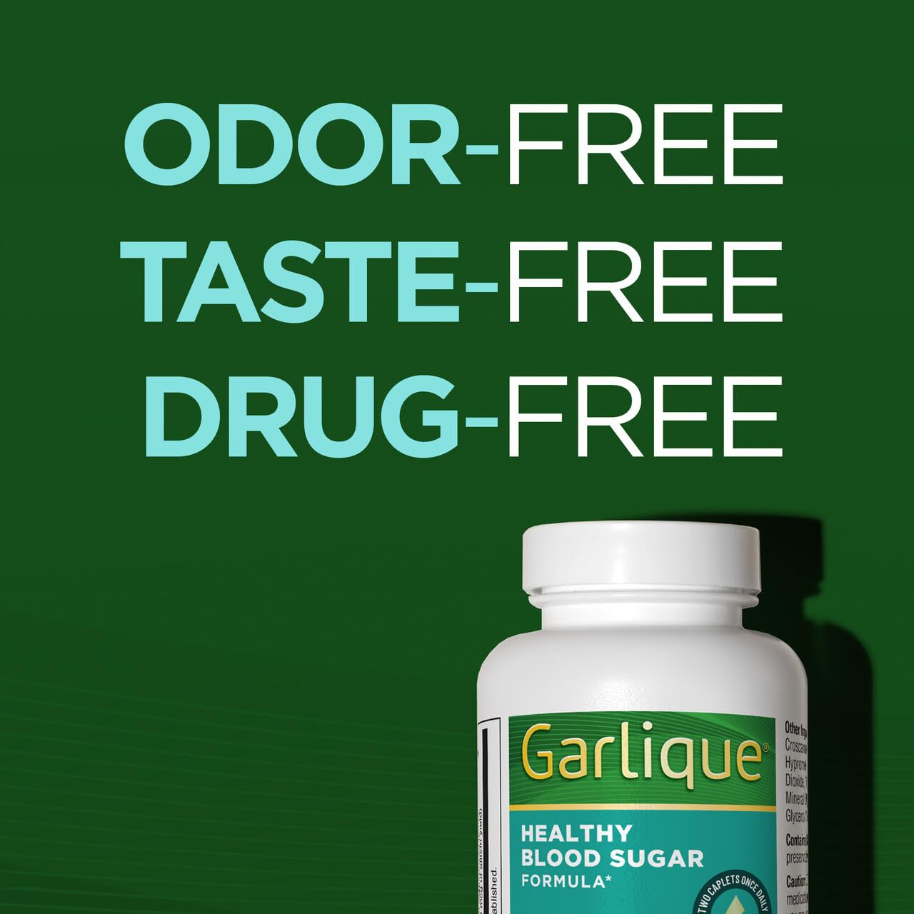 Garlique vegan-friendly packaging communicates a plant-based option.