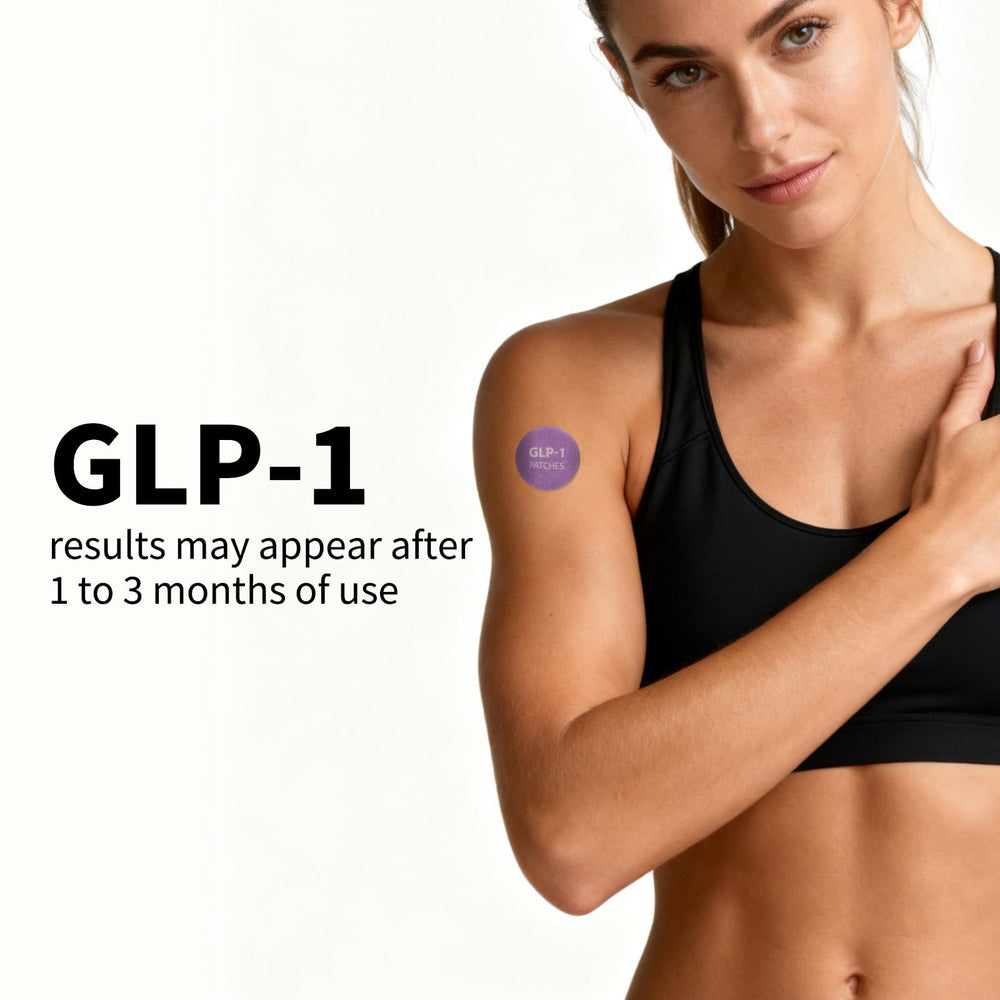 Garuluuuu GLP-1 patch packaging highlights vegan formulation and natural ingredients.