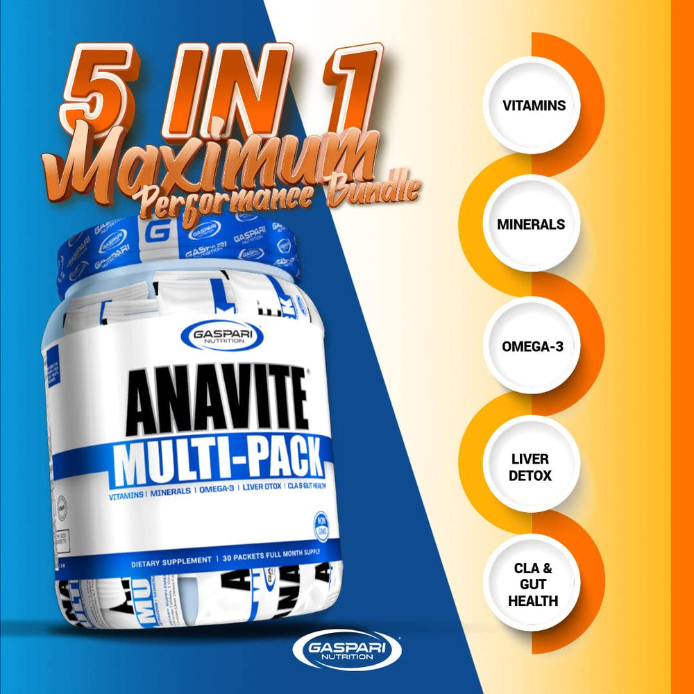 Gaspari Anavite bottle with capsules close-up for convenient daily use