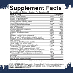 Gaspari Nutrition Anavite bottle back reveals ingredients and science backed formulation