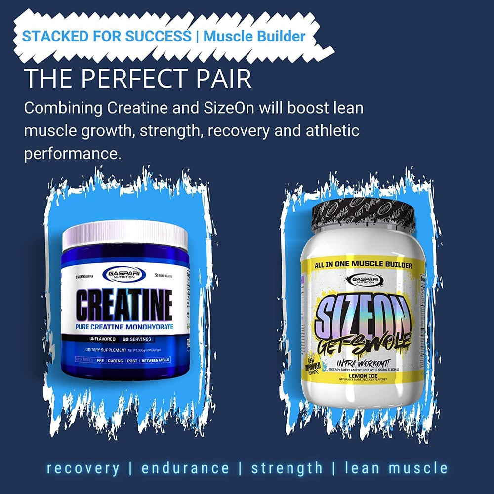Gaspari Nutrition packaging featuring unflavored creatine for versatile use.