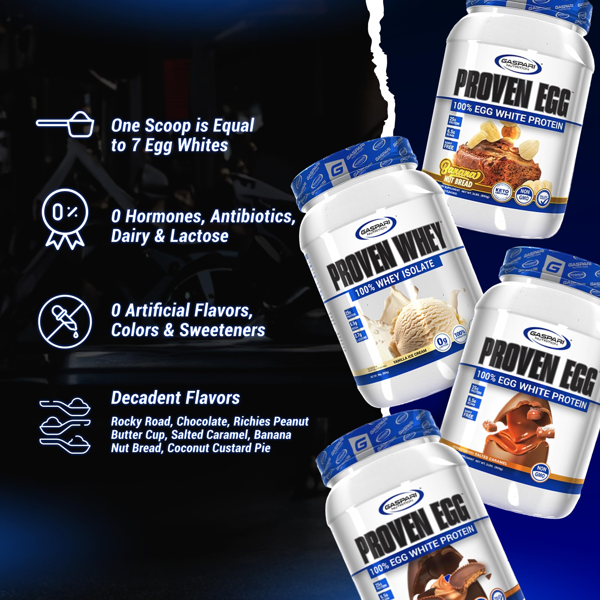 Gaspari Nutrition Proven Egg chocolate cup ready for a post-workout drink.