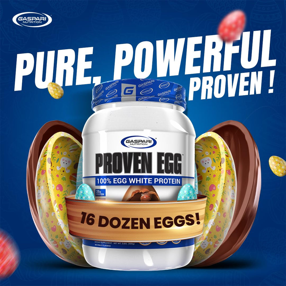 Gaspari Nutrition Proven Egg salted caramel flavor presentation