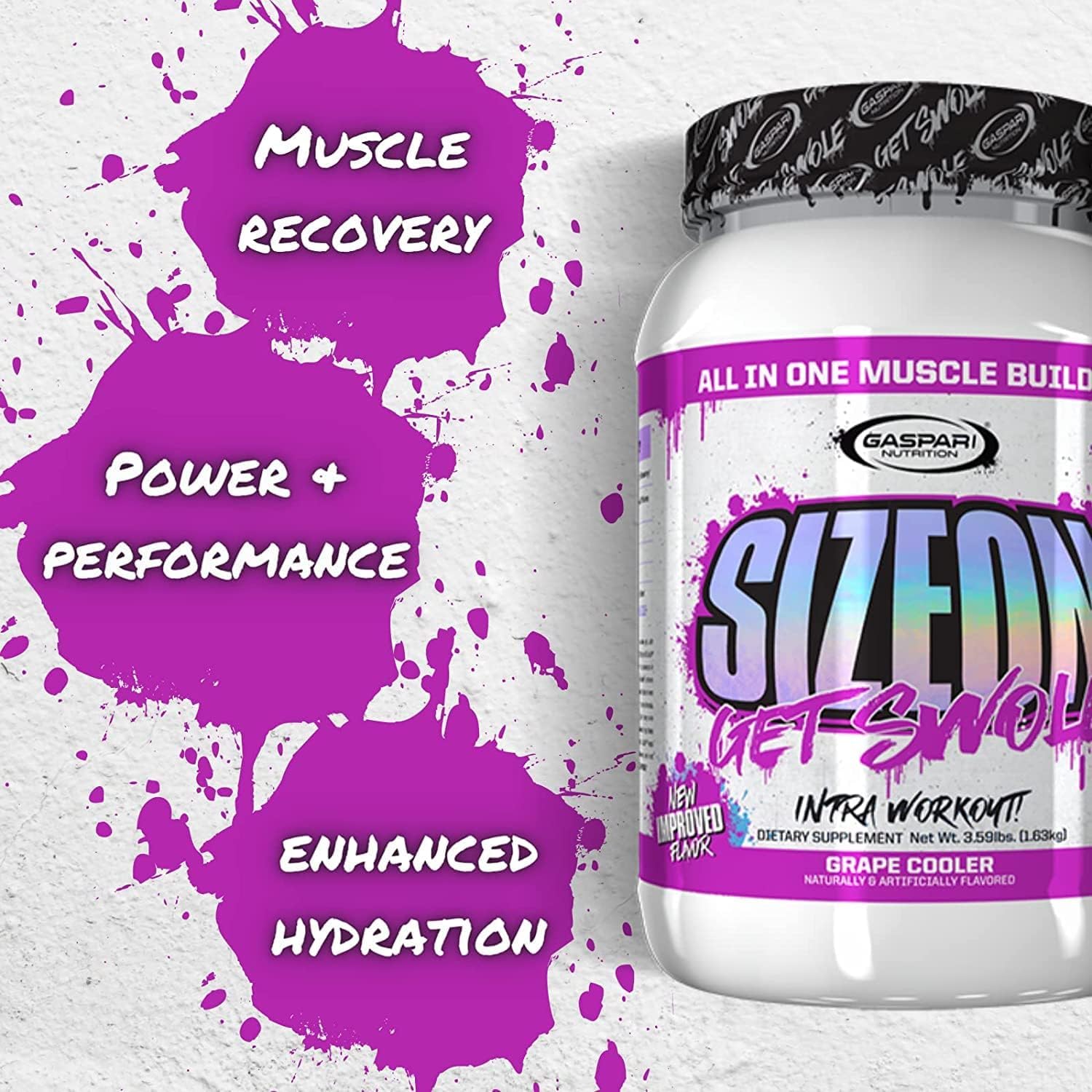 Gaspari SizeOn amino-acid powder mix enables quick fueling