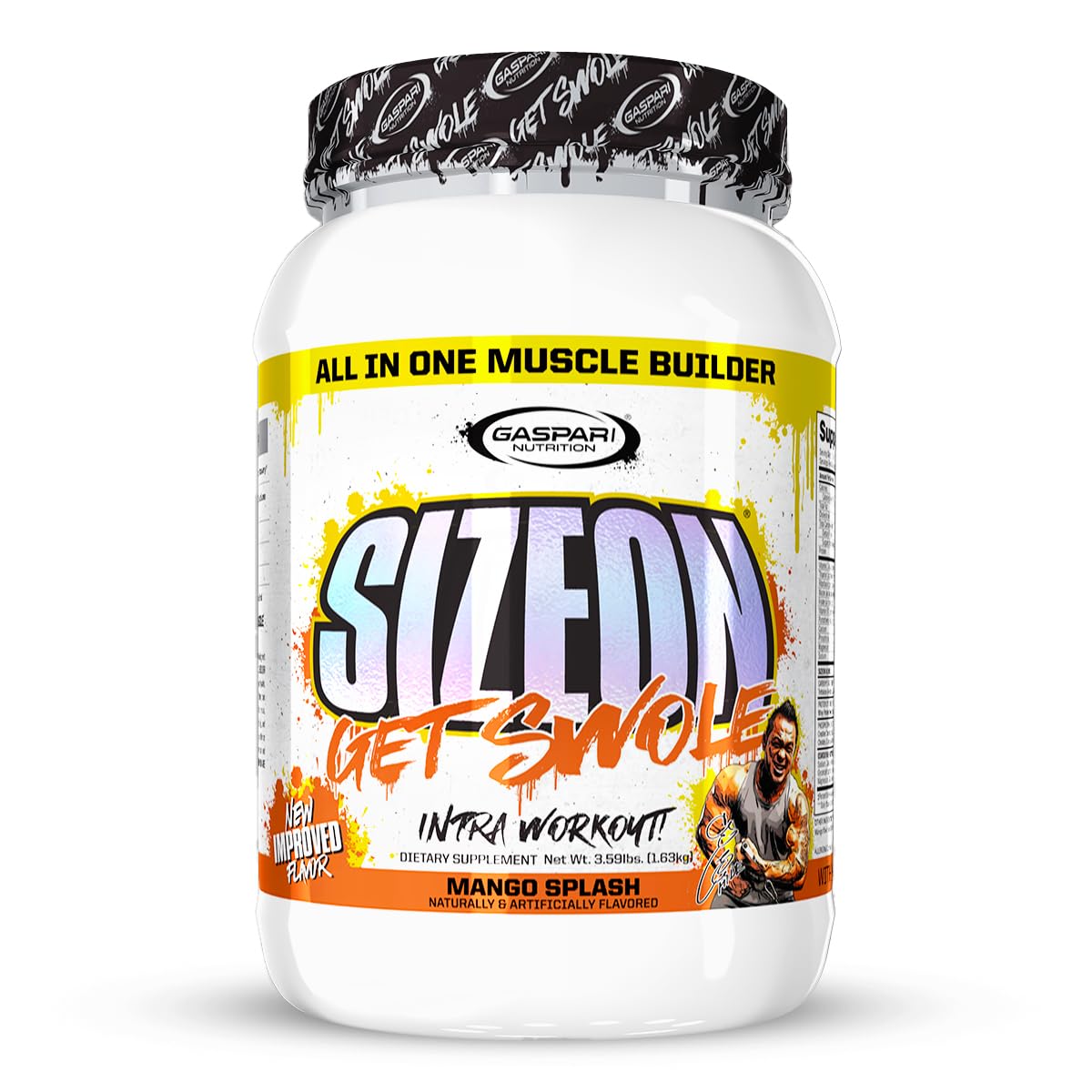 Gaspari SizeOn Mango Splash bottle pour supports rapid recovery and performance potential