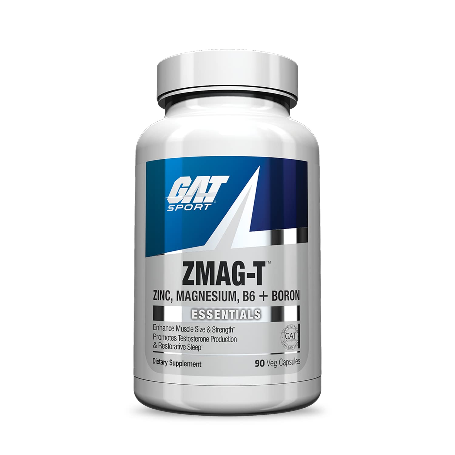 GAT SPORT ZMAG-T bottle with capsules highlighting muscle performance.