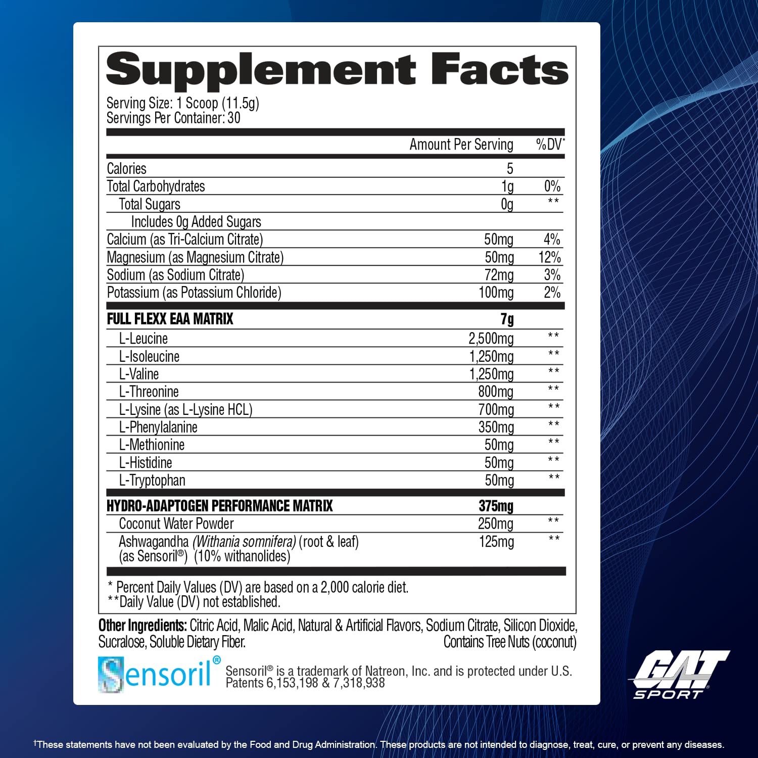 GAT SPORT Flexx EAAs back view suggests portable and travel-friendly hydration solution