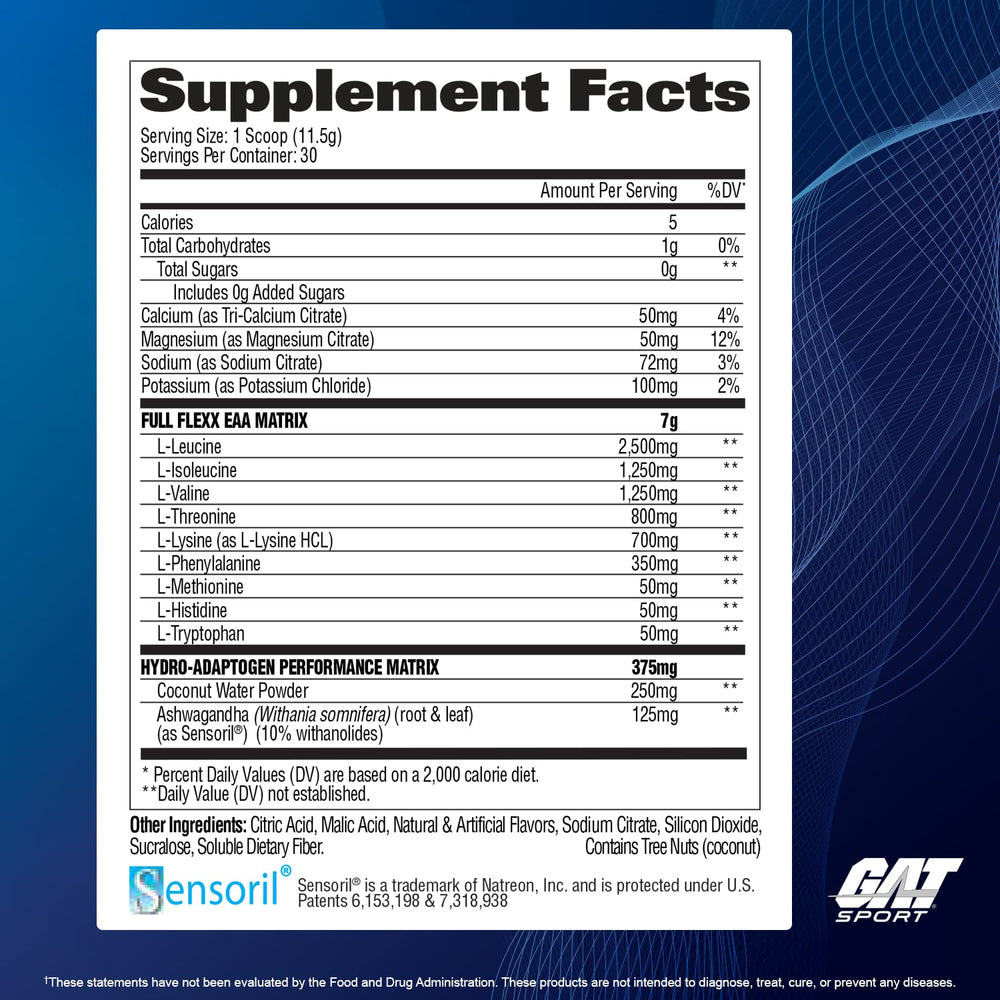 GAT SPORT Flexx EAAs back view suggests portable and travel-friendly hydration solution
