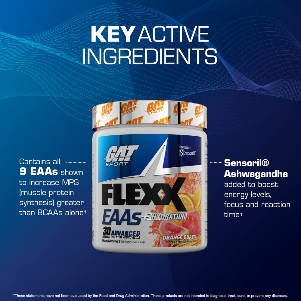 GAT SPORT Flexx EAAs scoop showcases convenient serving size for workouts